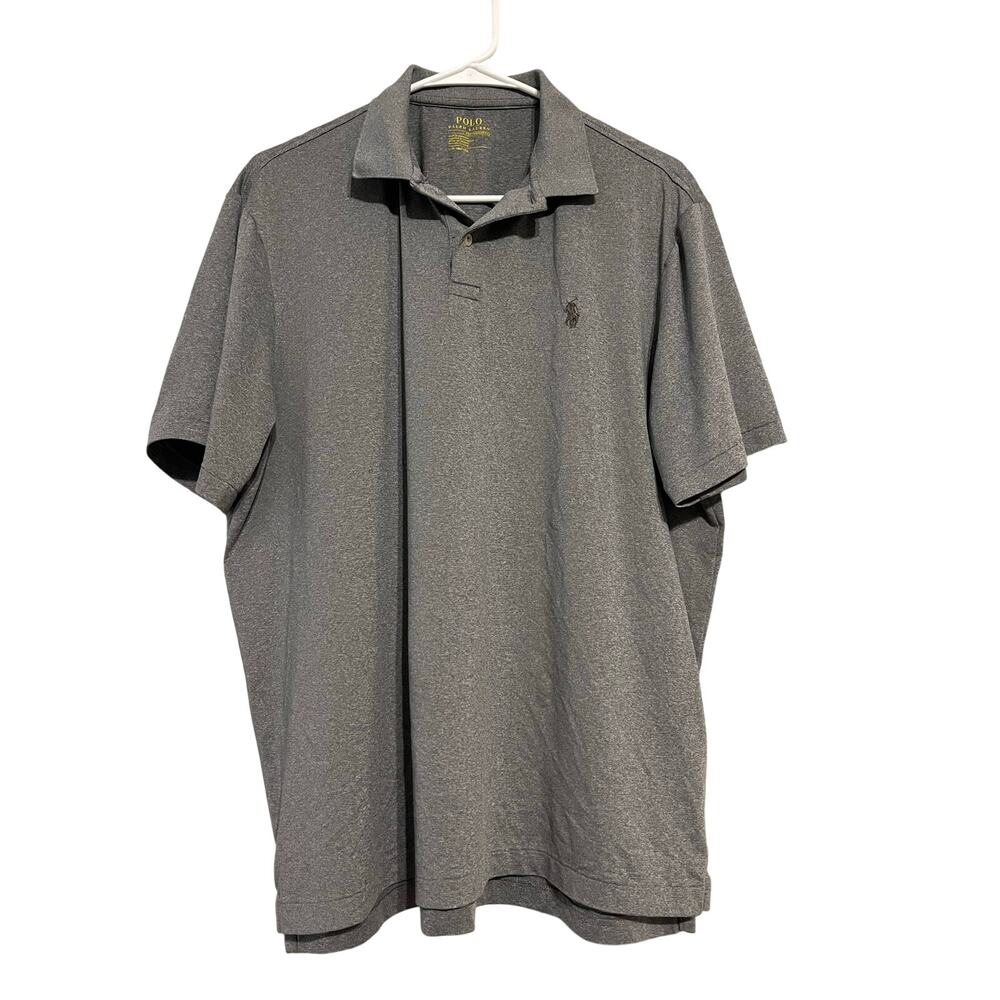 Polo Ralph Lauren Performance Polo Heather Grey Size XL Golf Activewear